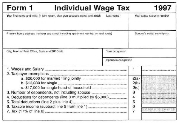 Flat Tax Form