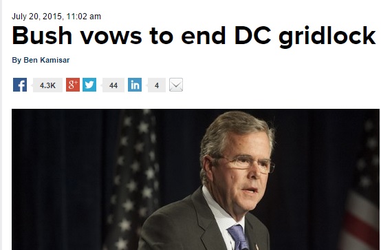 Bush Gridlock Headline