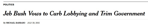 Bush Lobbying Government
